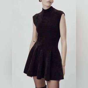 NWT: RONNY KOBO Laney Sleeveless Knit Fit & Flare Mini Dress in blank.